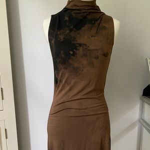 Sarah Pacini Body Con Mock Neck Dress